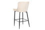 DKD Home Decor Taburete Moderno Beige Negro 55 x 100 x 48 cm Poliester Metal