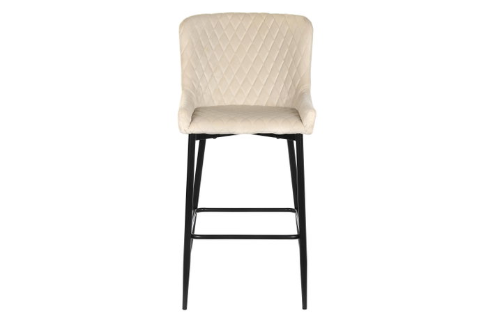 DKD Home Decor Taburete Moderno Beige Negro 55 x 100 x 48 cm Poliester Metal