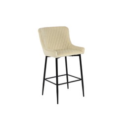DKD Home Decor Taburete Moderno Beige Negro 55 x 100 x 48 cm Poliester Metal