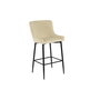 DKD Home Decor Taburete Moderno Beige Negro 55 x 100 x 48 cm Poliester Metal