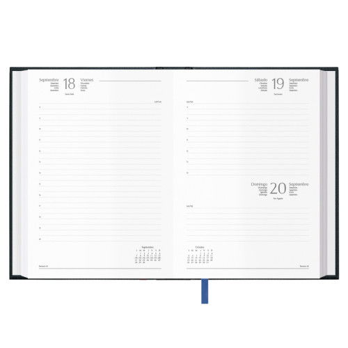 Dohe 12865 - 26 Agenda Segovia Día Página 17 x 24 cm Negro