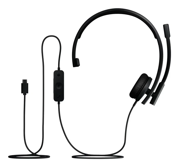 Logitech H570e Auriculares de Diadema con Cable USB-C para Oficina/Centro de Llamadas, Certificados para Microsoft Teams, Negros, Micrófono con Cancelación de Ruido