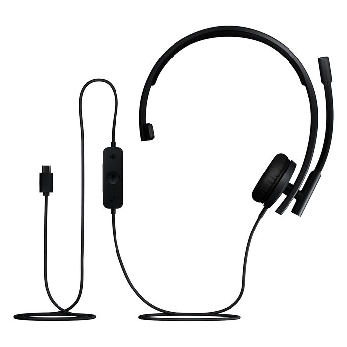 Logitech H570e Auriculares Mono USB-C para Oficina y Centro de Llamadas, Conexión Alámbrica