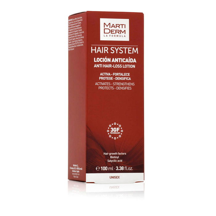 MartiDerm HAIR SYSTEM Loción Anticaída para Combatir la Caída del Cabello, 100 ml