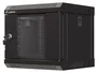 Lanberg Armario Rack de Pared 10 Pulgadas 4U Negro con Puerta de Cristal