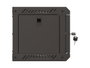 Lanberg Armario Rack de Pared 10 Pulgadas 4U Negro con Puerta de Cristal