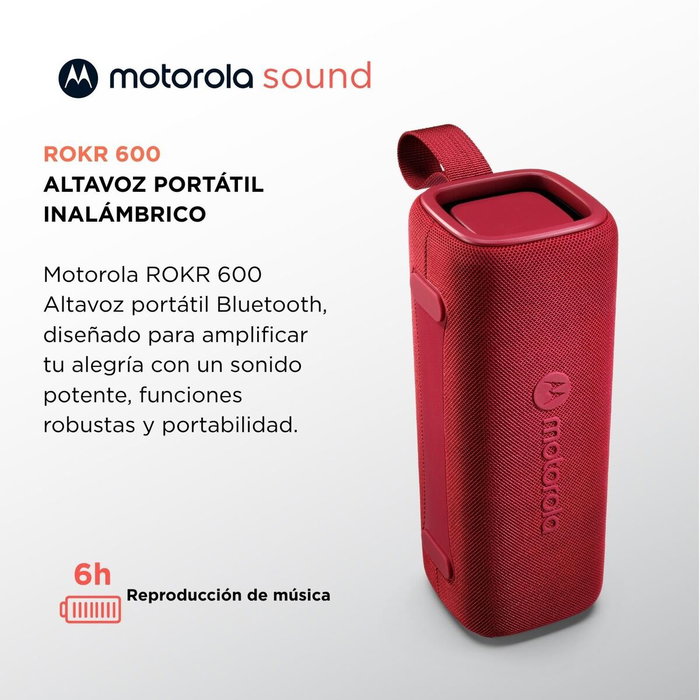 Altavoz Bluetooth Portátil Motorola ROKR 600 30 W Rojo