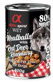 Alpha Spirit Albóndigas Venado Romero para Perro Adulto Alimento Húmedo Completo 6x400 gr
