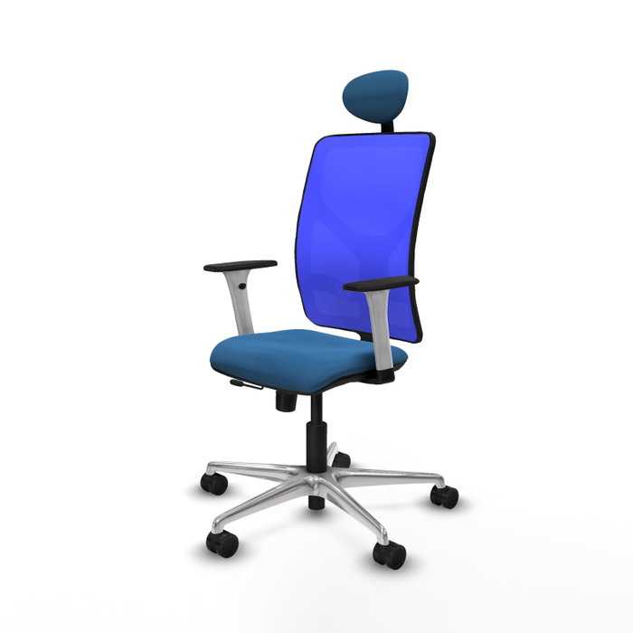 PIQUERAS Y CRESPO Silla de oficina Motilla Azul con mecanismo Sincro/Traslack PIQUERAS Y CRESPO Silla de oficina Motilla Azul con mecanismo Sincro/Traslack