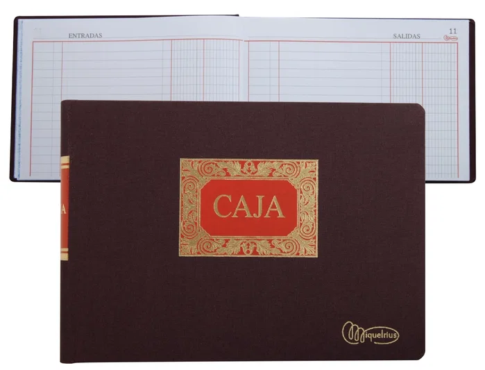 MIQUELRIUS Libro de Contabilidad de Cuarto Apaisado, 100 Hojas, Entrada y Salida