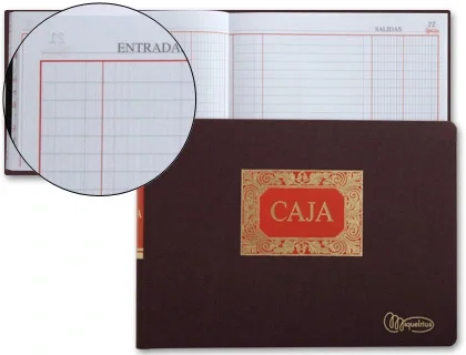 MIQUELRIUS Libro de Contabilidad de Cuarto Apaisado, 100 Hojas, Entrada y Salida