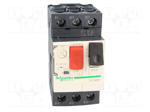 SCHNEIDER ELECTRIC GV2ME01 Interruptor motorizado 0,04kW 230÷690VAC SCHNEIDER ELECTRIC GV2ME01 Interruptor motorizado 0,04kW 230÷690VAC