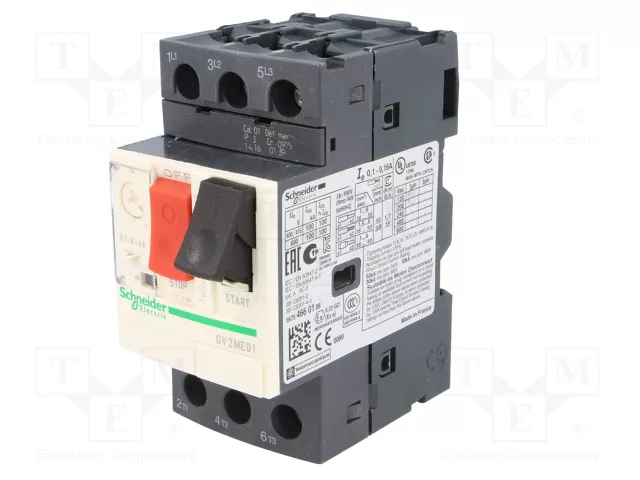 SCHNEIDER ELECTRIC GV2ME01 Interruptor motorizado 0,04kW 230÷690VAC SCHNEIDER ELECTRIC GV2ME01 Interruptor motorizado 0,04kW 230÷690VAC