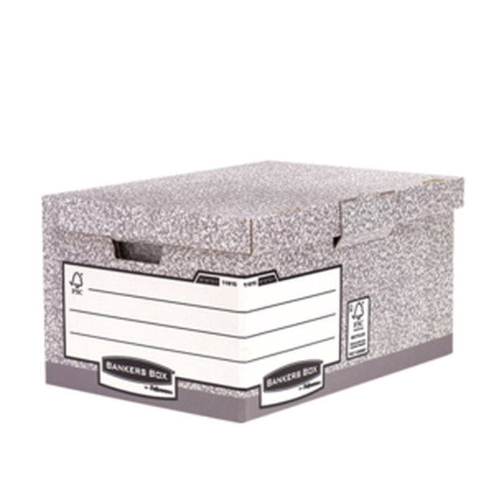 Fellowes Maxi Contenedor de Archivos con Tapa Fija Gris