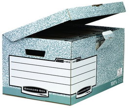 Fellowes Maxi Contenedor de Archivos con Tapa Fija Gris