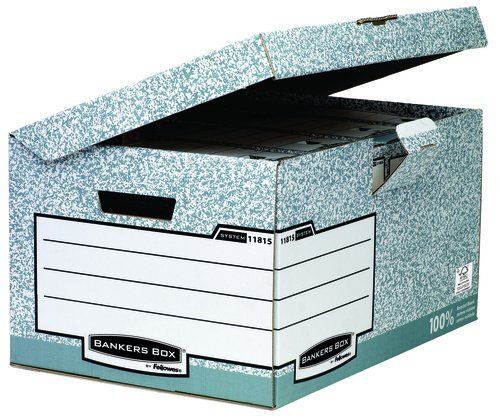 Fellowes Maxi Contenedor de Archivos con Tapa Fija Gris