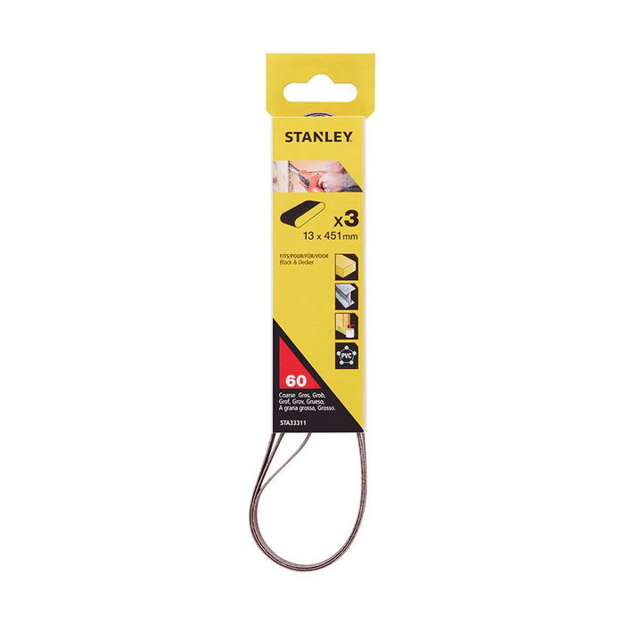 Stanley Cintas para lima eléctrica 60 g 13 x 455 mm 3 uds