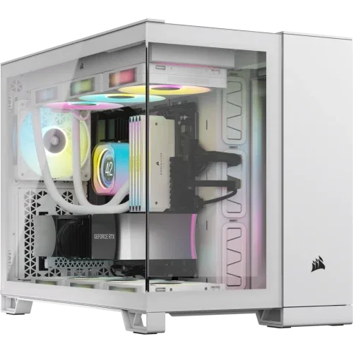 Corsair 2500X Blanco - Caja de PC de Doble Cámara con Vidrio Templado