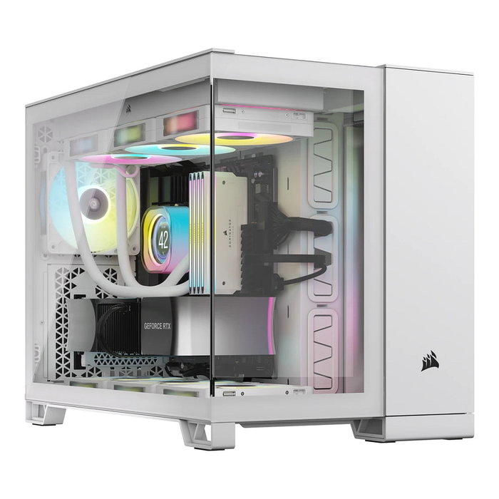 Corsair 2500X Blanco - Caja de PC de Doble Cámara con Vidrio Templado
