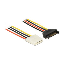 DeLOCK 60140 Cable de alimentación interno SATA 15 pines a Molex 4 pines 1 m