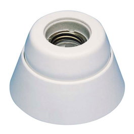 F-Line Portalámparas Superficie Recto Interior E27 4A 250V~ Porcelana Blanco