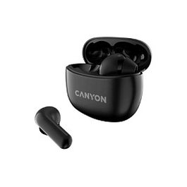 Canyon TWS-5 Auriculares Inalámbricos Bluetooth Negro, True Wireless, Resistencia IP33, 7.5 Horas de Batería, Para Llamadas, Música y Deporte, 20-20000 Hz