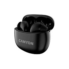 Canyon TWS-5 Auriculares Inalámbricos Bluetooth Negro, True Wireless, Resistencia IP33, 7.5 Horas de Batería, Para Llamadas, Música y Deporte, 20-20000 Hz