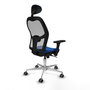 PIQUERAS Y CRESPO Silla de oficina Jorquera con mecanismo Sincro, Azul y Gris