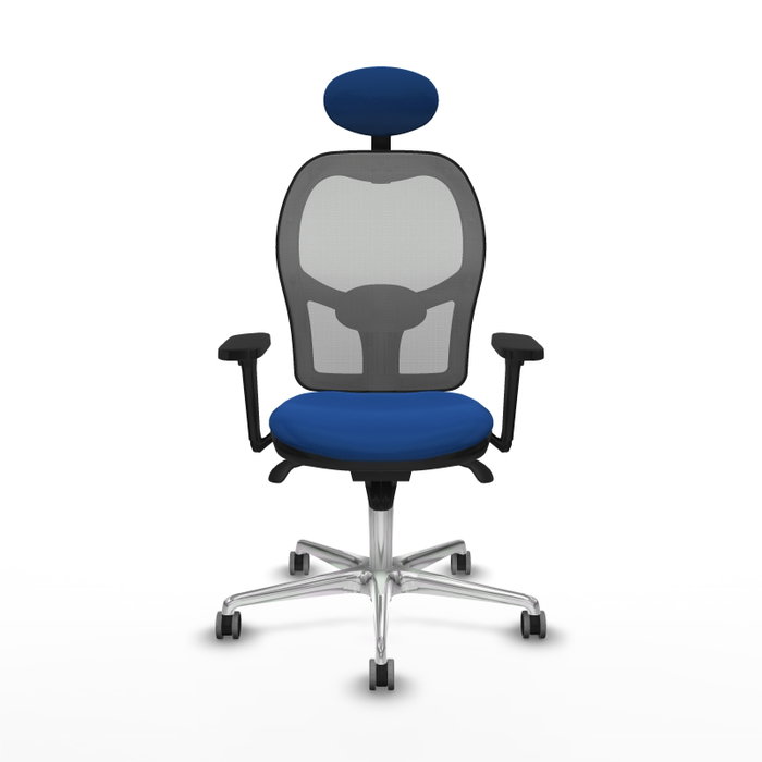 PIQUERAS Y CRESPO Silla de oficina Jorquera con mecanismo Sincro, Azul y Gris