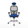 PIQUERAS Y CRESPO Silla de oficina Jorquera con mecanismo Sincro, Azul y Gris