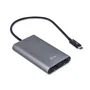 i-tec TB3DUAL4KDP Adaptador Gráfico Thunderbolt 3 a Dual DisplayPort, Soporta 5K 5120x2880 o 2x 4K 4096x2160 @ 60Hz para MacBook Pro, Dell XPS, HP, Lenovo - Gris