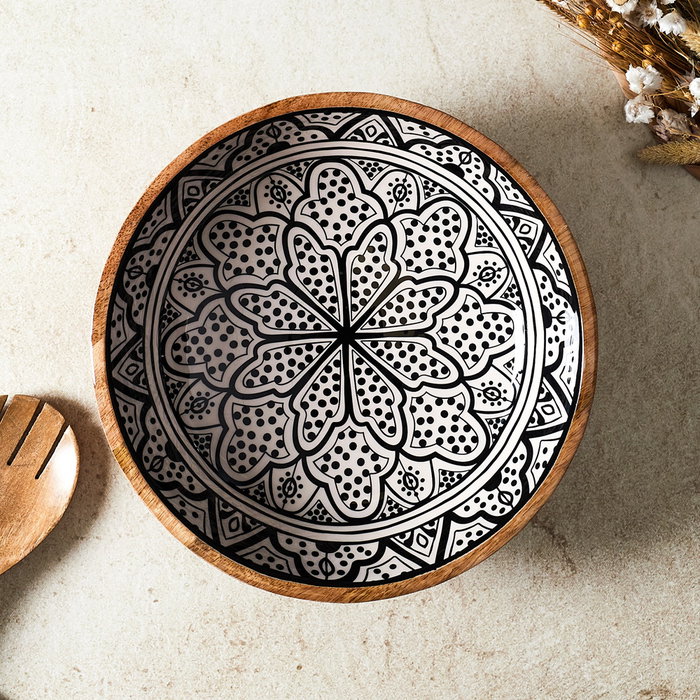 Home Deco Factory Ensaladera Mirage Madera Negro 28 cm Home Deco Factory Ensaladera Mirage Madera Negro 28 cm