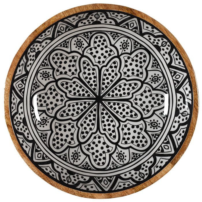 Home Deco Factory Ensaladera Mirage Madera Negro 28 cm Home Deco Factory Ensaladera Mirage Madera Negro 28 cm