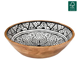 Home Deco Factory Ensaladera Mirage Madera Negro 28 cm