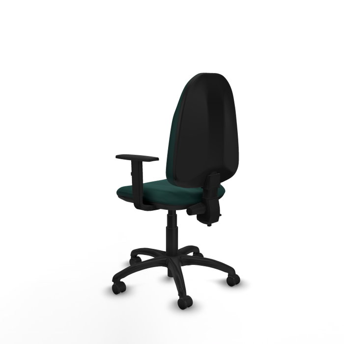 PIQUERAS Y CRESPO Silla de oficina Algarra Verde botella con brazos 1D PIQUERAS Y CRESPO Silla de oficina Algarra Verde botella con brazos 1D