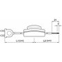Arditi Interruptor eléctrico de pie con cable, 2,5 a 250 V, 3 m, negro