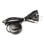 Arditi Interruptor Eléctrico de Pie con Cable H03VVH2-F, 250V, 3 Metros, Cable Plano 2x0.75mm², Negro