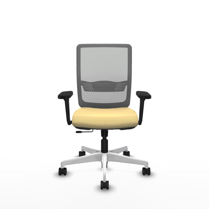 PIQUERAS Y CRESPO Silla de oficina Haches con mecanismo Sincro/Traslack, Crema y Gris PIQUERAS Y CRESPO Silla de oficina Haches con mecanismo Sincro/Traslack, Crema y Gris