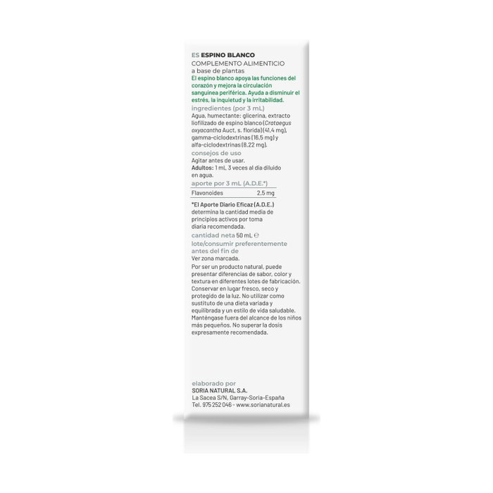 Soria Natural Extracto de espino blanco Fórmula XXI 50 ml