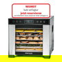 Rommelsbacher DA 650 Dörrautomat, Deshidratador de Alimentos 650W, 7 Bandejas, Área 5000 cm², LCD, Temporizador 99h, Acero Inoxidable, Negro