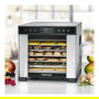 Rommelsbacher DA 650 Dörrautomat, Deshidratador de Alimentos 650W, 7 Bandejas, Área 5000 cm², LCD, Temporizador 99h, Acero Inoxidable, Negro