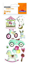 Stickers Grupo Global Gift Bolsa 1H Sceny Scrap & Deco Carrusel Relieve