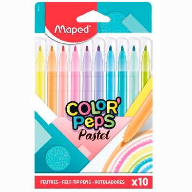 Maped Rotuladores Color'Peps Pastel Estuche De 10 Colores Surtidos Maped Rotuladores Color'Peps Pastel Estuche De 10 Colores Surtidos