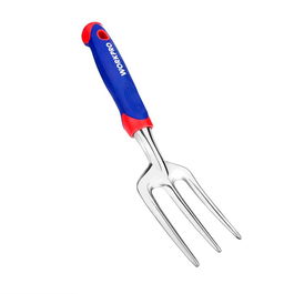 Workpro Horquilla de Mano para Plantar, Trasplantar y Cultivo de Bulbos 290x82 mm con Mango Ergonómico Bi-Material y Agujero para Colgar - Negro