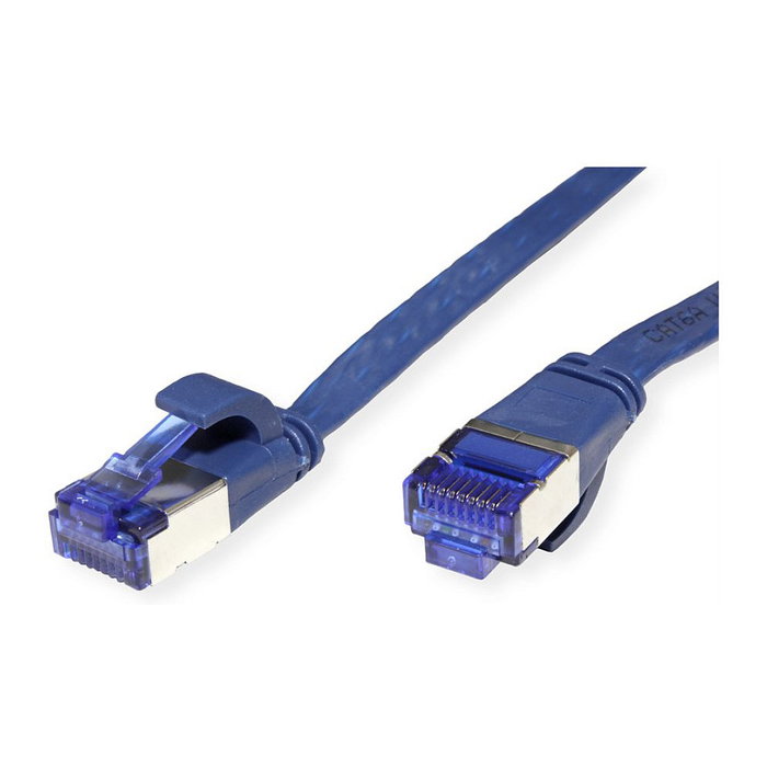VALUE Patchkabel Cat.6A FTP extra-flach Azul 5 m
