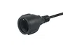 Equip Cable de Alimentación IEC C14 Macho a CEE7/3 Shuko Hembra 0.25m - Negro, 250V/10A, 1.5mm² H05VV-F3G, VDE, 112106