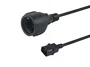 Equip Cable de Alimentación IEC C14 Macho a CEE7/3 Shuko Hembra 0.25m - Negro, 250V/10A, 1.5mm² H05VV-F3G, VDE, 112106