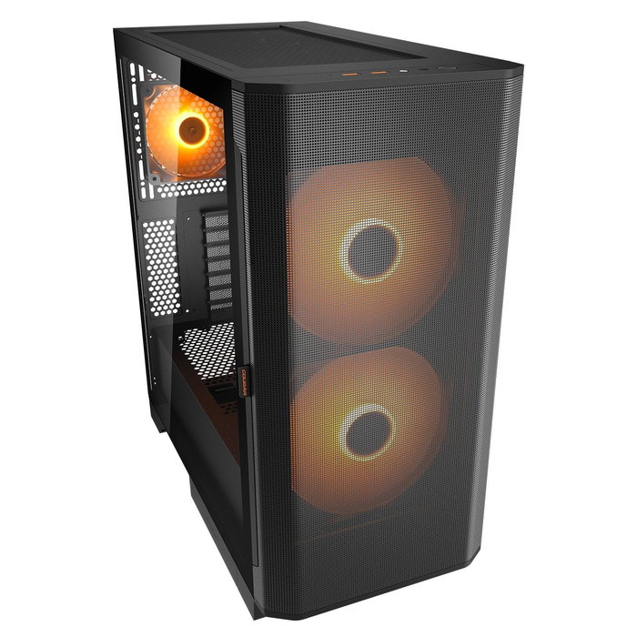 Caja pc cougar midi-tower airface flo, argb, negro cgr-5ya6b-rgb