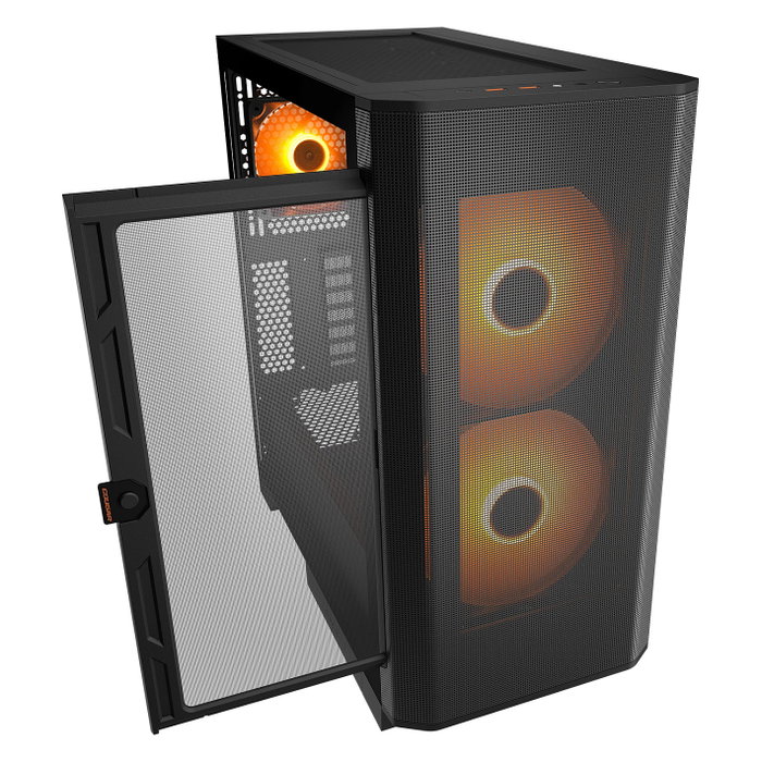 Cougar Caja PC Midi-Tower Airface Flo ARGB, Negro, Ventana de Cristal - CGR-5YA6B-RGB
