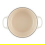 Le Creuset 21177227164430 Bráter Redondo 22 cm / 3.3 L de Hierro Fundido Esmaltado, Color Crema, Apto para Inducción, Hecho en Francia